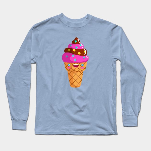 Kawaii Soft Serve Long Sleeve T-Shirt by Cheebies